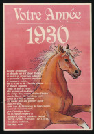 CPSM / CPM 10.5 X 15 Votre Année 1930 Signe Astral Chinois LE CHEVAL Avec Divers événements Intervenus Cette Année Là - Astrología