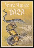 CPSM / CPM 10.5 X 15 Votre Année 1929 Signe Astral Chinois LE SERPENT Avec Divers événements Intervenus Cette Année Là - Astrología