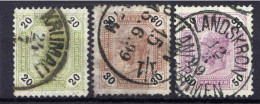 Österreich 1891 Mi 63; 65-66 G, Zähnung 12 1/2, Gestempelt [200424XIV] - Gebraucht