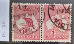 1913 1d Red 1st Wmk Die IIA SG 2e BW 4 Pair - Used Stamps