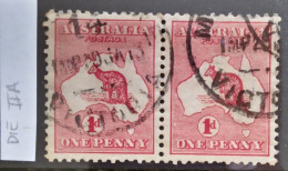 1913 1d Red 1st Wmk Die IIA SG 2e BW 4 Pair - Oblitérés