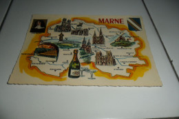 CPSM LA MARNE - Carte Geografiche