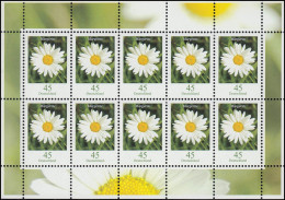 3303 Blumen 45 Cent Seerose - Zehnerbogen ** Postfrisch - 2001-2010