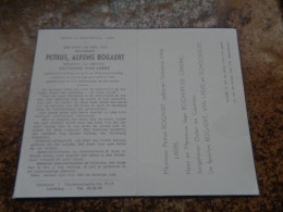 Doodsprentje/Bidprentje   PETRUS ALFONS BOGAERT  Letterhoutem 1895-1963 Gentbrugge  (Echtg Victorine VAN LAERE) - Other & Unclassified