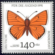 1519 Jugend Schmetterlinge 140+60 Pf ** - Ungebraucht