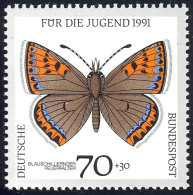 1515 Jugend Schmetterlinge 70+30 Pf ** - Neufs