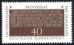 1105 Demokratie 40 Pf Rechtsstaatlichkeit ** - Unused Stamps