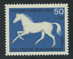 581 Jugend Pferde 50+25 Pf Vollblut ** - Unused Stamps