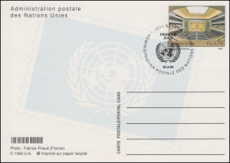 UNO Genf Postkarte P 13 Sitzungssaal 0,70 Franken 1998, ESSt 20.5.1998 - Otros & Sin Clasificación