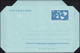 UNO Wien Luftpostfaltbrief LF 3 Tauben Im Flug 11 Schilling 1987, Ungebraucht ** - Andere & Zonder Classificatie