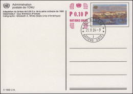 UNO Genf Postkarte P 17 Palais Des Nations 0,90+0,10 Franken 2004 ET-O 21.9.2004 - Autres & Non Classés