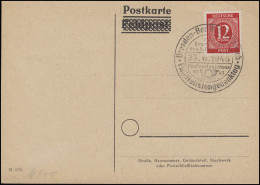 919 Ziffer 12 Pf Blanko-PK SSt Dresden - Bad Weisser Hirsch Erste Marke 23.6.46 - Correo Postal