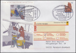 Block 41 Tag Der Briefmarke, MiF R-Brief SSt Frankfurt/Main Flugzeug 24.9.1997  - Journée Du Timbre