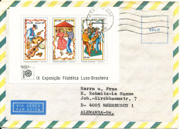 Brazil Air Mail Cover Sent To Germany 24-2-1983 With Souvenir Sheet Filatalic Exhibition Luso-Brasileira - Poste Aérienne