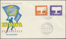 402-403 CEPT Europa 1957 Satz Auf Schmuck-FDC SAARBRÜCKEN 16.9.57 - Brieven En Documenten