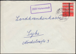 Landpost-Stempel 2831 Natenstedt Auf Brief TWISTRINGEN 4.10.62 Mit PLZ-Vignette - Autres & Non Classés