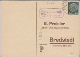 Landpost-Stempel Rommelsbach über REUTLINGEN 7.7.1941 Auf Bestell-Postkarte - Lettres & Documents