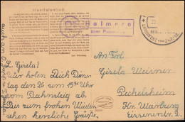 Landpost-Stempel Helmern über Paderborn Auf AK Westfalenlied, SSt Liborifest - Autres & Non Classés