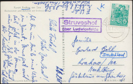 Landpost-Stempel Struveshof über LUDWIGSFELDE 27.8.1961, AK Kurort Krakow Am See - Autres & Non Classés