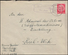 Landpost-Stempel Barnkrug über STADE 1 - 8.4.1937 Brief Nach Kiel-Wik - Lettres & Documents