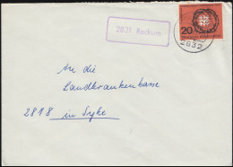 Landpost-Stempel 2831 Reckum Auf Brief TWISTRINGEN 20.1.1964 Nach Syke - Autres & Non Classés