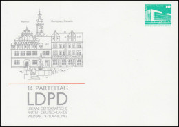 PP 17/72 Bauwerke 10 Pf Parteitag Der LDPD Weimar 1987, ** - Sonstige & Ohne Zuordnung