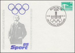 PP 17/60 Bauwerke 10 Pf IOC-Session Berlin Sport'85, SSt Berlin Olympische Ringe - Andere & Zonder Classificatie