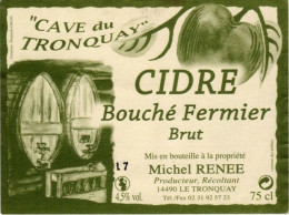 Cidre Cave Du Tronquay - Autres & Non Classés