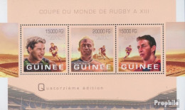 Guinea 9934-9936 Kleinbogen (kompl. Ausgabe) Postfrisch 2013 Rugby - Guinée (1958-...)