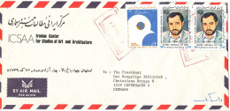 Iran Air Mail Cover Sent To Denmark Topic Stamps Very Nice Cover, Nothing On The Backside Of The Cover - Iran