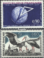 Frankreich 1830,1831 (kompl.Ausg.) Postfrisch 1973 Freimaurer, Naturschutz - Neufs