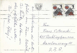 Postzegels > Europa > Tsjechoslowakije > 1960-69 > KAART MET 2 POSTZGELS (16930) - Lettres & Documents
