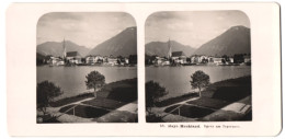 Stereo-Fotografie NPG, Berlin, Ansicht Egern Am Tegernsee, Blick über Den See Nach Der Stadt  - Stereoscopio