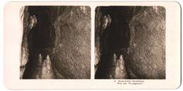 Stereo-Fotografie NPG, Berlin, Ansicht Streitberg / Oberfr., Weg Zur Nixengrotte In Der Bing Höhle  - Photos Stéréoscopiques