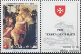 Malteserorden (SMOM) 1125Zf Mit Zierfeld (kompl.Ausg.) Postfrisch 2010 Sandro Botticelli - Malta (...-1964)