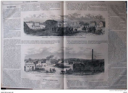 Saint-Denis - Aspect De La Grande-Rue - La Double-Couronne Après Le Bombardement - Page Original 1871 - Historische Dokumente