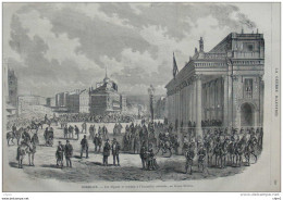 Bordeaux - Les Députés Se Rendant à L'Assemble Nationale Au Grand-Théâtre - Page Original 1871 - Historische Dokumente