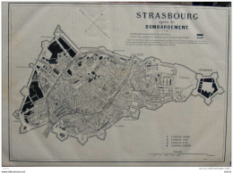 Strasbourg Après Le Bombardement - Page Original 1871 - Historische Dokumente