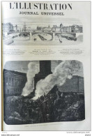 Paris - Le Bivouac Sur La Place Vendôme - Page Original 1871 - Historische Dokumente