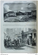 Guerre Civile - état Actuel De La Port Maillot - Page Original 1871 - Historische Dokumente