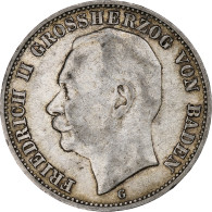 Etats Allemands, BADEN, Frederick II, 3 Mark, 1909, Berlin, Argent, TTB, KM:280 - Autres & Non Classés