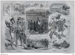 Souvenirs D'un Mobile - Incendie De Saint-Cloud - Maraudeurs - Le Parc De Bagatelle - Page Original 1871 - Documentos Históricos