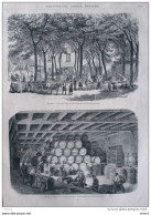 Paris - Vue Intérieure De L'Établissement Des Caves Générales - Page Original 1871 - Documentos Históricos