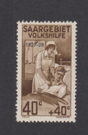 NEU - Saargebiet - Michel Nr. 123 V (Plattenfehler) - Postfrisch Mit Falzrest - Ongebruikt