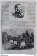 Le Comte Agenor De Gasparin- état Actuel Du Pont De Champigny - Page Original De 1871 - Documentos Históricos