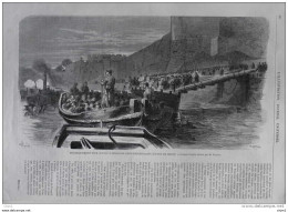 Embarquement D'un Convoi D'insurgés Prisonniers Dans Le Port De Brest  - Page Original De 1871 - Documentos Históricos