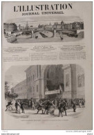 L'emprunt De Deux Milliards - La Foule Des Souscripteurs Au Palais De L'Industrie -  Page Original 1871 - Documents Historiques