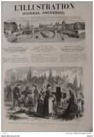 L'anniversaire De Wissembourg En Alsace - Paysans Alsaciens Allant Déposer Des Fleurs -  Page Original 1871 - Documents Historiques