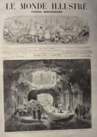 Les Ruines De Paris - La Galerie Des Stucs Au Palais Des Tuileries -  Page Originale - 1871 - Historische Documenten