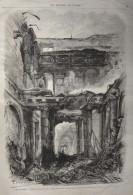 Les Ruines De Paris - Intérieur Des Tuileries -  état Actuel Du Vestibule - Page Originale - 1871 - Historische Documenten